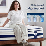 Double Mattress, Hybrid Mattress for Back Pain, Medium Firm | 7-Zone Pocket Springs, orthopaedic mattress, motion isolation
