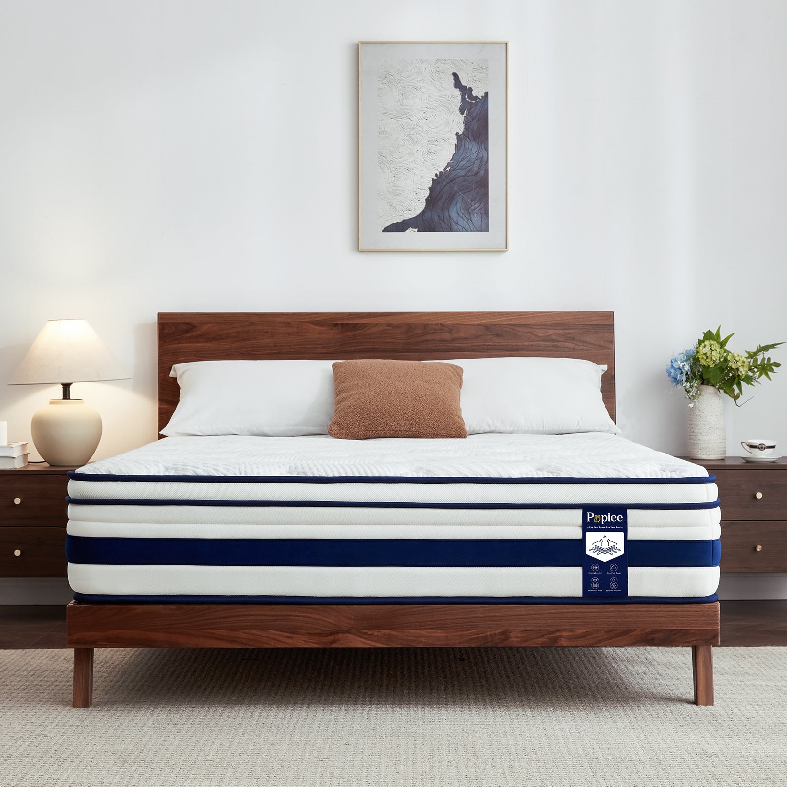Double Mattress, Hybrid Mattress for Back Pain, Medium Firm | 7-Zone Pocket Springs, orthopaedic mattress, motion isolation