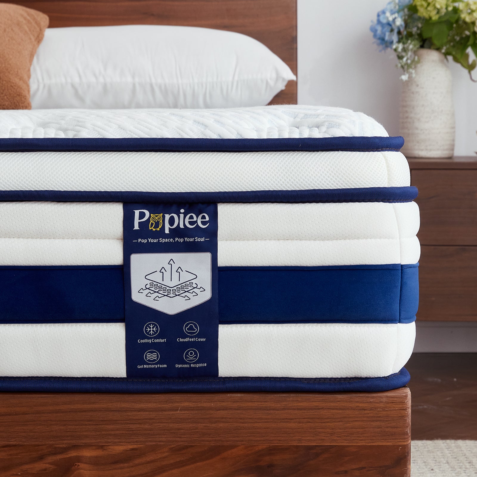 Double Mattress, Hybrid Mattress for Back Pain, Medium Firm | 7-Zone Pocket Springs, orthopaedic mattress, motion isolation