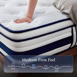 Double Mattress, Hybrid Mattress for Back Pain, Medium Firm | 7-Zone Pocket Springs, orthopaedic mattress, motion isolation