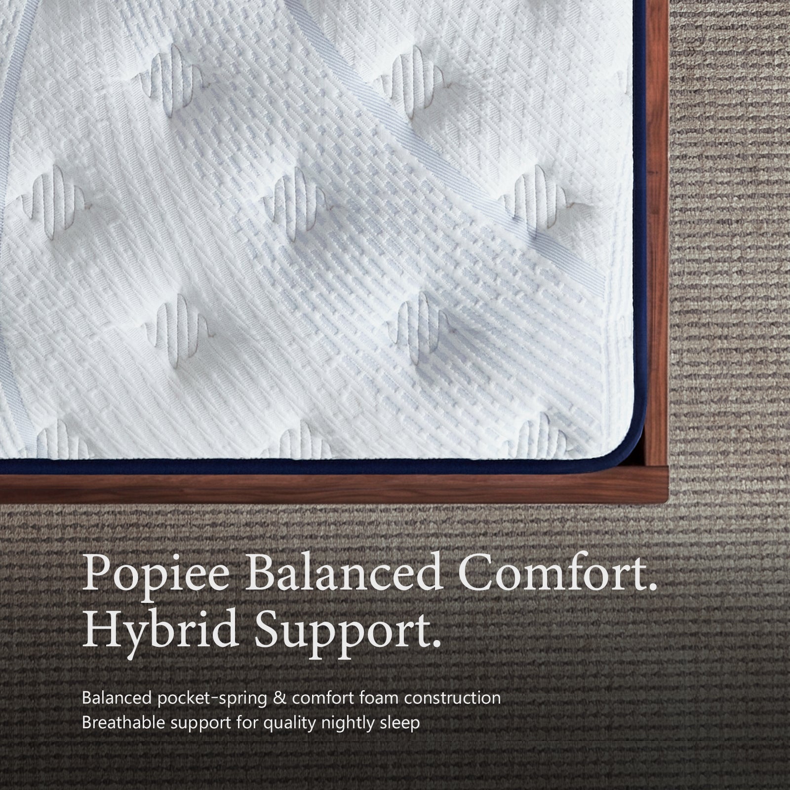 Double Mattress, Hybrid Mattress for Back Pain, Medium Firm | 7-Zone Pocket Springs, orthopaedic mattress, motion isolation